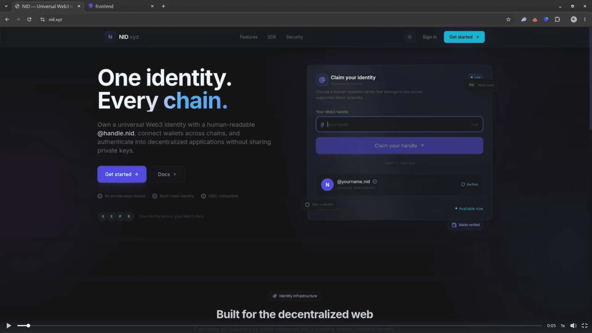 NID.xyz - Main screenshot